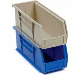 Top 10 🎁 Akro-Mils® AkroBin® Plastic Stack & Hang Bin, 4-1/8"W x 10-7/8"D x 4"H, Stone - Pkg Qty 12 ⌛ -Containers shop 188013BG 02