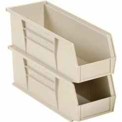 Flash Sale 💯 Akro-Mils® AkroBin® Plastic Stack & Hang Bin, 5-1/2"W x 14-3/4"D x 5"H, Stone - Pkg Qty 12 ⭐ -Containers shop 188015BG 04