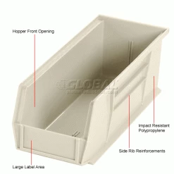 Flash Sale 💯 Akro-Mils® AkroBin® Plastic Stack & Hang Bin, 5-1/2"W x 14-3/4"D x 5"H, Stone - Pkg Qty 12 ⭐ -Containers shop 188015BG 1wco