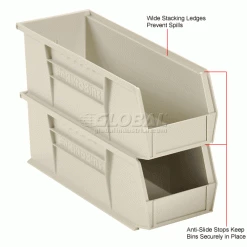 Flash Sale 💯 Akro-Mils® AkroBin® Plastic Stack & Hang Bin, 5-1/2"W x 14-3/4"D x 5"H, Stone - Pkg Qty 12 ⭐ -Containers shop 188015BG 4wco