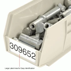 Flash Sale 💯 Akro-Mils® AkroBin® Plastic Stack & Hang Bin, 5-1/2"W x 14-3/4"D x 5"H, Stone - Pkg Qty 12 ⭐ -Containers shop 188015BG 5wco