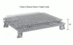 Best deal 🎉 Global Industrial™ Folding Wire Container 48"L x 40"W x 42-1/2"H 5000 Lb. Capacity 😍 -Containers shop 198694 2wco