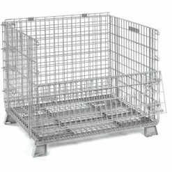 New 🔥 Global Industrial™ Folding Wire Container 48"L x 40"W x 36-1/2"H 4000 Lb. Capacity 🧨 -Containers shop 198696 04 2