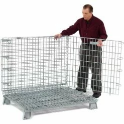 New 🔥 Global Industrial™ Folding Wire Container 48"L x 40"W x 36-1/2"H 4000 Lb. Capacity 🧨 -Containers shop 198696 14 2