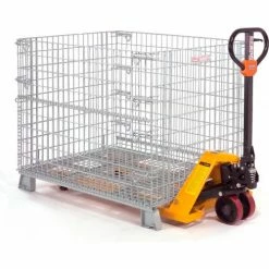 Promo 🎁 Global Industrial™ Folding Wire Container 40"L x 32"W x 34-1/2"H 4000 Lb. Capacity 😍 -Containers shop 198696 71 3