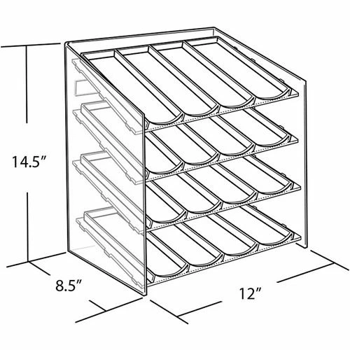 Wholesale ✨ Global Approved 222484, 16 Compartment Cosmetic Display, 12"W x 14.5"H x 8.5"D, CLR, 1 Pc 🤩 3 Wholesale ✨ Global Approved 222484, 16 Compartment Cosmetic Display, 12"W x 14.5"H x 8.5"D, CLR, 1 Pc 🤩 - Image 3