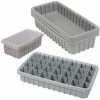 Outlet ❤️ Dandux Dividable Nesting Plastic Box 50P1816030 - 17-3/4"L x 16-3/8"W x 3"H, Gray - Pkg Qty 3 👏