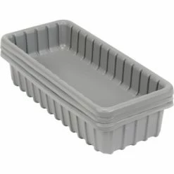 Best Sale 😀 Dandux Dividable Nesting Plastic Box 50P1811050 - 17-3/4"L x 10-7/8"W x 5"H, Gray - Pkg Qty 5 😉 -Containers shop 235909 1