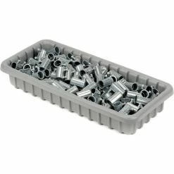 Best Sale 😀 Dandux Dividable Nesting Plastic Box 50P1811050 - 17-3/4"L x 10-7/8"W x 5"H, Gray - Pkg Qty 5 😉