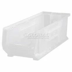Best Sale 👍 Quantum Storage Systems Quantum Plastic Hulk Stacking Bin, 8-1/4"W x 24"D x 7"H, Clear - Pkg Qty 6 👏