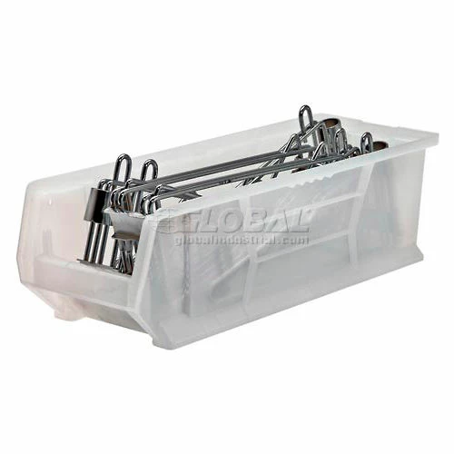 Best Sale 👍 Quantum Storage Systems Quantum Plastic Hulk Stacking Bin, 8-1/4"W x 24"D x 7"H, Clear - Pkg Qty 6 👏 2 Best Sale 👍 Quantum Storage Systems Quantum Plastic Hulk Stacking Bin, 8-1/4"W x 24"D x 7"H, Clear - Pkg Qty 6 👏 - Image 2
