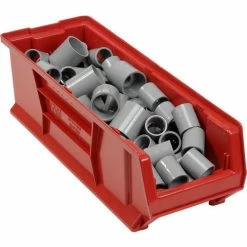 Flash Sale 🎉 Quantum Storage Systems Quantum Plastic Hulk Stacking Bin, 8-1/4"W x 24"D x 9"H, Red - Pkg Qty 6 🔥 -Containers shop 238048RD 02