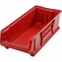 Discount 😉 Quantum Storage Systems Quantum Plastic Hulk Stacking Bin, 11"W x 24"D x 7"H, Red - Pkg Qty 4 😍 -Containers shop 238050RD 04