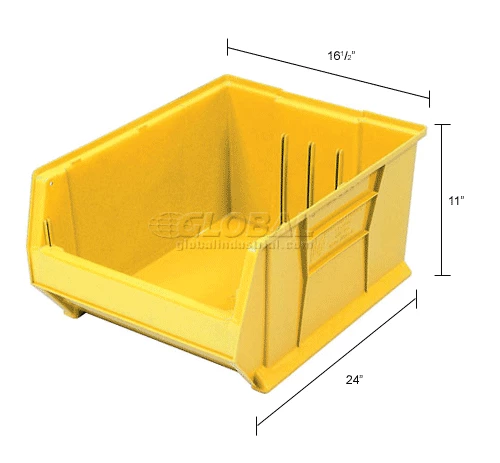 Wholesale ๐ฏ Quantum Storage Systems Quantum Plastic Hulk Stacking Bin, 16-1/2"W x 24"D x 11"H, Yellow ๐ 15 Wholesale ๐ฏ Quantum Storage Systems Quantum Plastic Hulk Stacking Bin, 16-1/2"W x 24"D x 11"H, Yellow ๐ - Image 15