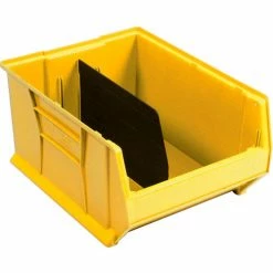 Discount 😀 Quantum Storage Systems Quantum Plastic Hulk Stacking Bin, 18-1/4"W x 24"D x 12"H, Yellow ✔️ -Containers shop 238053YL 02 1