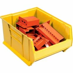 Discount 😀 Quantum Storage Systems Quantum Plastic Hulk Stacking Bin, 18-1/4"W x 24"D x 12"H, Yellow ✔️ -Containers shop 238053YL 03 1