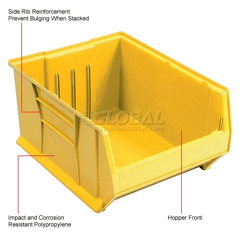 Wholesale ๐ฏ Quantum Storage Systems Quantum Plastic Hulk Stacking Bin, 16-1/2"W x 24"D x 11"H, Yellow ๐ 10 Wholesale ๐ฏ Quantum Storage Systems Quantum Plastic Hulk Stacking Bin, 16-1/2"W x 24"D x 11"H, Yellow ๐ - Image 10