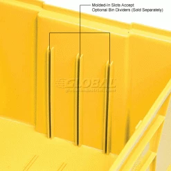 Discount 😀 Quantum Storage Systems Quantum Plastic Hulk Stacking Bin, 18-1/4"W x 24"D x 12"H, Yellow ✔️ -Containers shop 238053YL 5wco 1