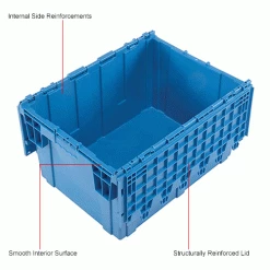 Best Pirce ✨ Global Industrial Plastic Shipping/Storage Tote W/Attached Lid, 28-1/8"x20-3/4"x15-5/8", Blue 💯 36 Best Pirce ✨ Global Industrial Plastic Shipping/Storage Tote W/Attached Lid, 28-1/8"x20-3/4"x15-5/8", Blue 💯 -Containers shop 238148BLIN 3wco