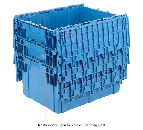 Best Pirce ✨ Global Industrial Plastic Shipping/Storage Tote W/Attached Lid, 28-1/8"x20-3/4"x15-5/8", Blue 💯 17 Best Pirce ✨ Global Industrial Plastic Shipping/Storage Tote W/Attached Lid, 28-1/8"x20-3/4"x15-5/8", Blue 💯 - Image 17