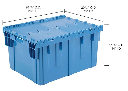 Best Pirce ✨ Global Industrial Plastic Shipping/Storage Tote W/Attached Lid, 28-1/8"x20-3/4"x15-5/8", Blue 💯 20 Best Pirce ✨ Global Industrial Plastic Shipping/Storage Tote W/Attached Lid, 28-1/8"x20-3/4"x15-5/8", Blue 💯 - Image 20