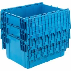 Best Pirce ✨ Global Industrial Plastic Shipping/Storage Tote W/Attached Lid, 28-1/8"x20-3/4"x15-5/8", Blue 💯 26 Best Pirce ✨ Global Industrial Plastic Shipping/Storage Tote W/Attached Lid, 28-1/8"x20-3/4"x15-5/8", Blue 💯 -Containers shop 238148BL 05