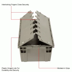 Brand new 👏 Global Industrial Plastic Shipping/Storage Tote W/Attached Lid, 28-1/8"x20-3/4"x15-5/8", Gray 💯 34 Brand new 👏 Global Industrial Plastic Shipping/Storage Tote W/Attached Lid, 28-1/8"x20-3/4"x15-5/8", Gray 💯 -Containers shop 238148IN 2wco