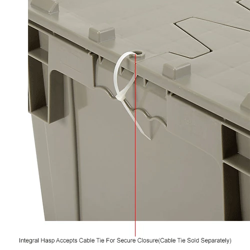 Brand new 👏 Global Industrial Plastic Shipping/Storage Tote W/Attached Lid, 28-1/8"x20-3/4"x15-5/8", Gray 💯 18 Brand new 👏 Global Industrial Plastic Shipping/Storage Tote W/Attached Lid, 28-1/8"x20-3/4"x15-5/8", Gray 💯 - Image 18