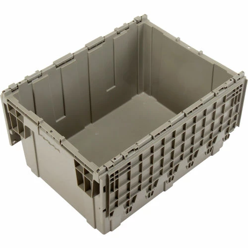 Brand new 👏 Global Industrial Plastic Shipping/Storage Tote W/Attached Lid, 28-1/8"x20-3/4"x15-5/8", Gray 💯 2 Brand new 👏 Global Industrial Plastic Shipping/Storage Tote W/Attached Lid, 28-1/8"x20-3/4"x15-5/8", Gray 💯 - Image 2
