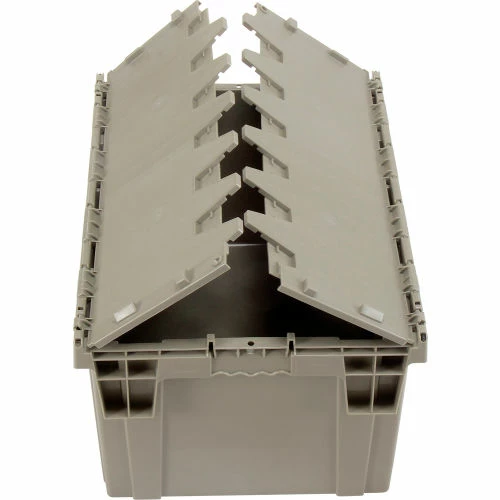 Brand new 👏 Global Industrial Plastic Shipping/Storage Tote W/Attached Lid, 28-1/8"x20-3/4"x15-5/8", Gray 💯 7 Brand new 👏 Global Industrial Plastic Shipping/Storage Tote W/Attached Lid, 28-1/8"x20-3/4"x15-5/8", Gray 💯 - Image 7