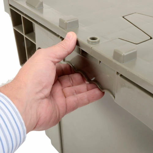 Brand new 👏 Global Industrial Plastic Shipping/Storage Tote W/Attached Lid, 28-1/8"x20-3/4"x15-5/8", Gray 💯 13 Brand new 👏 Global Industrial Plastic Shipping/Storage Tote W/Attached Lid, 28-1/8"x20-3/4"x15-5/8", Gray 💯 - Image 13