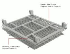 New 🔥 Global Industrial™ Folding Wire Container 48"L x 40"W x 36-1/2"H 4000 Lb. Capacity 🧨 -Containers shop 239341 3wco 1