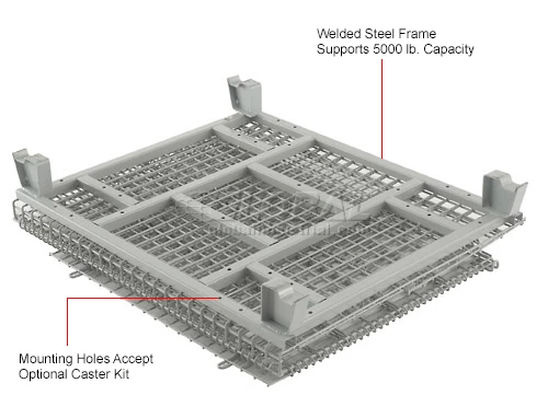 Outlet 🎁 Global Industrial Folding Wire Container 48"L x 40"W x 36-1/2"H 5000 Lb. Capacity 🔔 47 Outlet 🎁 Global Industrial Folding Wire Container 48"L x 40"W x 36-1/2"H 5000 Lb. Capacity 🔔 - Image 47