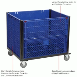Cheap 💯 Global Industrial™ Easy Assembly Solid Wall Container - Drop Gate/Casters 39-1/4x31-1/2x34 OH 🔔 -Containers shop 239452DCIN 1wco