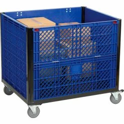 Cheap 💯 Global Industrial™ Easy Assembly Solid Wall Container - Drop Gate/Casters 39-1/4x31-1/2x34 OH 🔔 -Containers shop 239452DC 05