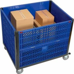 Cheap 💯 Global Industrial™ Easy Assembly Solid Wall Container - Drop Gate/Casters 39-1/4x31-1/2x34 OH 🔔 -Containers shop 239452DC 07