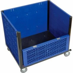 Cheap 💯 Global Industrial™ Easy Assembly Solid Wall Container - Drop Gate/Casters 39-1/4x31-1/2x34 OH 🔔 -Containers shop 239452DC 09
