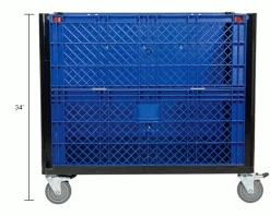 Cheap 💯 Global Industrial™ Easy Assembly Solid Wall Container - Drop Gate/Casters 39-1/4x31-1/2x34 OH 🔔 -Containers shop 239452DC dim1