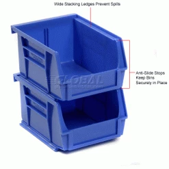 Best deal ✨ Global Industrial Plastic Stack & Hang Bin (24) 5-1/2"x10-7/8x5" & (24) 4-1/8"x5-3/8"x3", Blue 🥰 -Containers shop 239470BL 3wco
