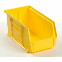 Buy 👍 Global Industrial Plastic Stack & Hang Bin, 5-1/2"W x 10-7/8"D x 5"H, Yellow - Pkg Qty 12 ⭐