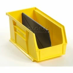 Buy 👍 Global Industrial Plastic Stack & Hang Bin, 5-1/2"W x 10-7/8"D x 5"H, Yellow - Pkg Qty 12 ⭐ -Containers shop 239472YL 03