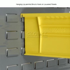 Buy 👍 Global Industrial Plastic Stack & Hang Bin, 5-1/2"W x 10-7/8"D x 5"H, Yellow - Pkg Qty 12 ⭐ -Containers shop 239472YL 4wco