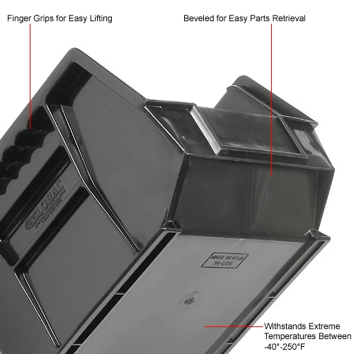 Deals โ๏ธ Global Industrial Plastic Stack & Hang Bin, 8-1/4"W x 10-3/4"D x 7"H, Black - Pkg Qty 6 ๐ 14 Deals โ๏ธ Global Industrial Plastic Stack & Hang Bin, 8-1/4"W x 10-3/4"D x 7"H, Black - Pkg Qty 6 ๐ - Image 14
