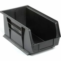Top 10 😍 Global Industrial Plastic Stack & Hang Bin, 8-1/4"W x 14-3/4"D x 7"H, Black - Pkg Qty 12 ⌛
