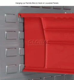 Cheap 😀 Global Industrial Plastic Stack & Hang Bin, 16-1/2"W x 14-3/4"D x 7"H, Red - Pkg Qty 6 🔔 -Containers shop 239475RD 4wco