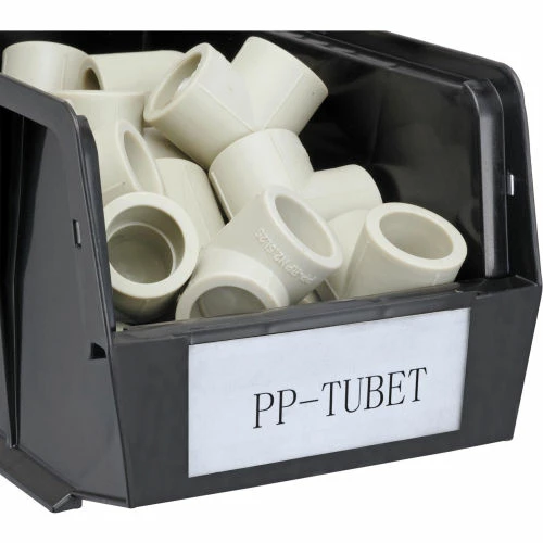 Coupon 🌟 Plastic Stack & Hang Bin, 6"W x 9-1/4" D x 5"H, Black - Pkg Qty 12 👏 3 Coupon 🌟 Plastic Stack & Hang Bin, 6"W x 9-1/4" D x 5"H, Black - Pkg Qty 12 👏 - Image 3