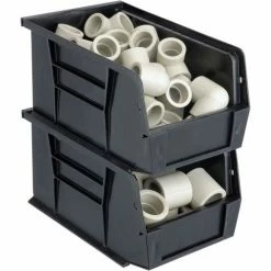 Coupon 🌟 Plastic Stack & Hang Bin, 6"W x 9-1/4" D x 5"H, Black - Pkg Qty 12 👏 29 Coupon 🌟 Plastic Stack & Hang Bin, 6"W x 9-1/4" D x 5"H, Black - Pkg Qty 12 👏 -Containers shop 239608BK 04
