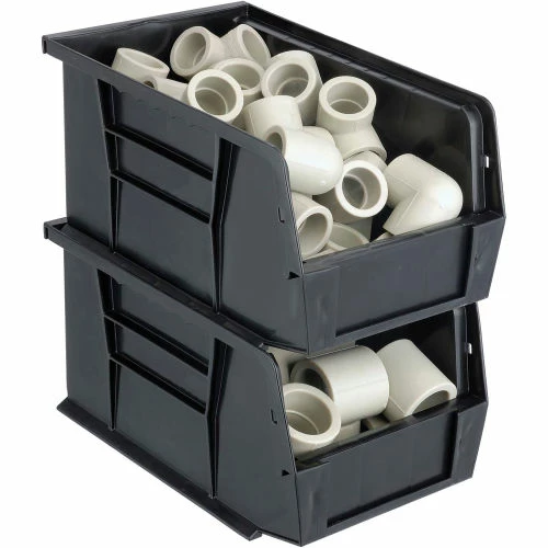 Coupon 🌟 Plastic Stack & Hang Bin, 6"W x 9-1/4" D x 5"H, Black - Pkg Qty 12 👏 5 Coupon 🌟 Plastic Stack & Hang Bin, 6"W x 9-1/4" D x 5"H, Black - Pkg Qty 12 👏 - Image 5
