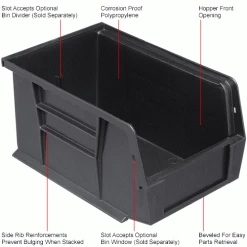 Coupon 🌟 Plastic Stack & Hang Bin, 6"W x 9-1/4" D x 5"H, Black - Pkg Qty 12 👏 44 Coupon 🌟 Plastic Stack & Hang Bin, 6"W x 9-1/4" D x 5"H, Black - Pkg Qty 12 👏 -Containers shop 239608BK 1wco