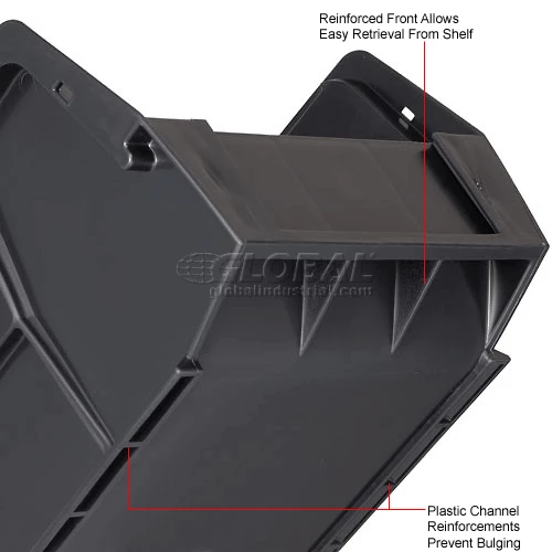 Coupon 🌟 Plastic Stack & Hang Bin, 6"W x 9-1/4" D x 5"H, Black - Pkg Qty 12 👏 21 Coupon 🌟 Plastic Stack & Hang Bin, 6"W x 9-1/4" D x 5"H, Black - Pkg Qty 12 👏 - Image 21